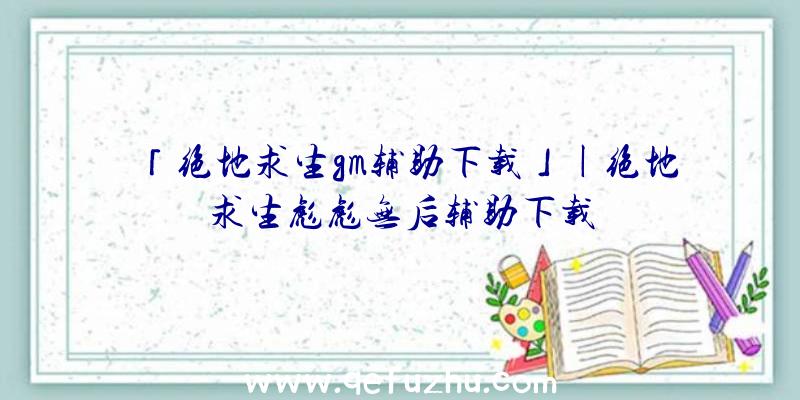 「绝地求生gm辅助下载」|绝地求生彪彪无后辅助下载